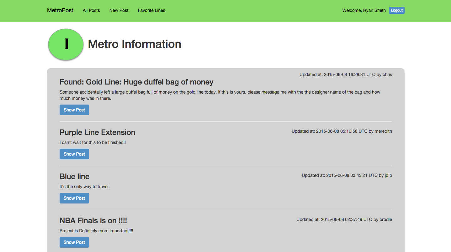 metropost screen shot